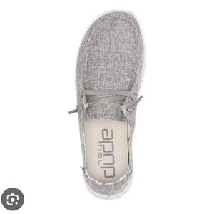 Hey Dude Wendy Linen Light Gray Loafer Size 9
